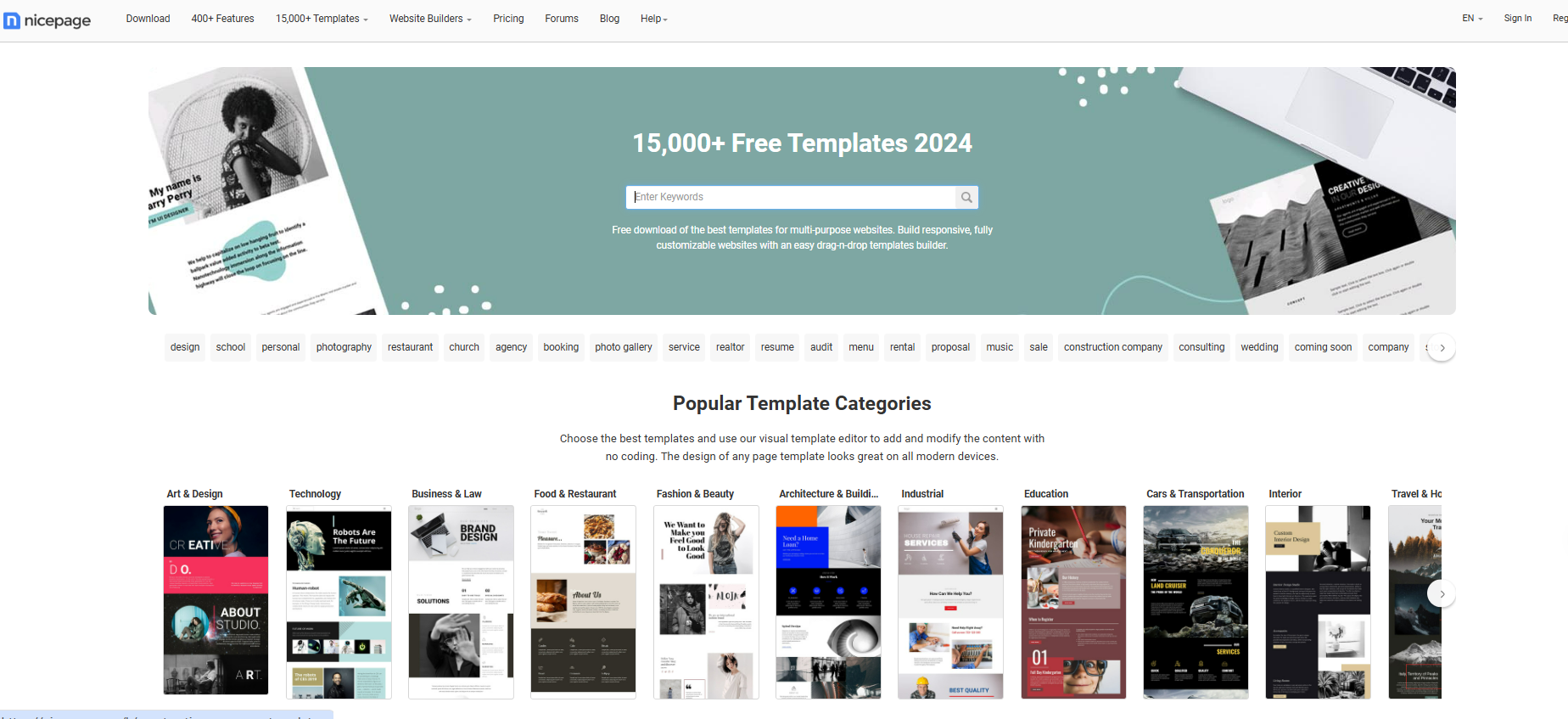 nicepage templates nicepage website builder